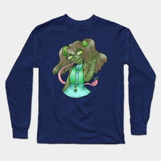 Frog Girl Catching A Dragonfly Long Sleeve T-Shirt